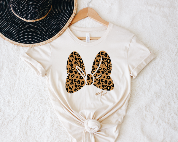 Minnie Mouse leopard bow shirt