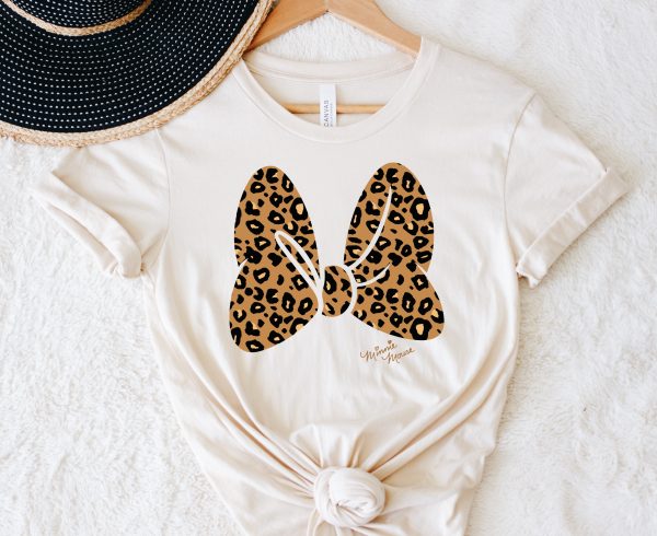 Minnie Mouse leopard bow shirt