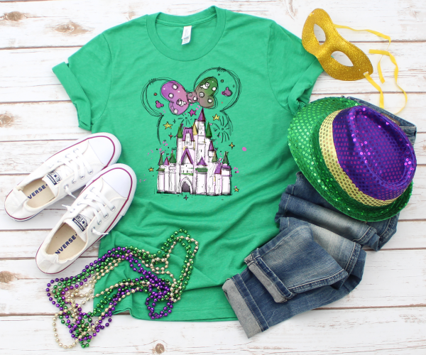 Minnie Mouse Mardi Gras Castle shirt