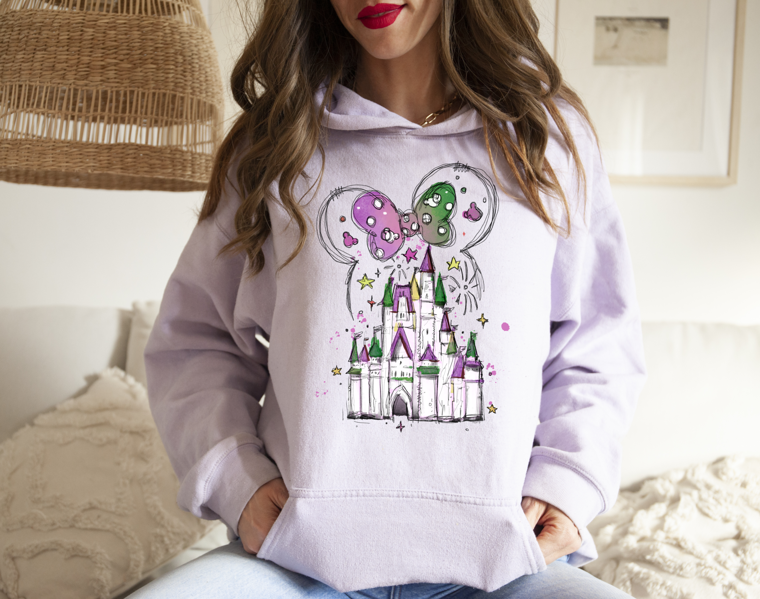 Minnie Mouse Mardi Gras Hoodie