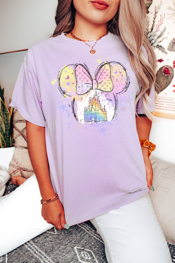 Minnie Mouse Rainbow Head Shirt