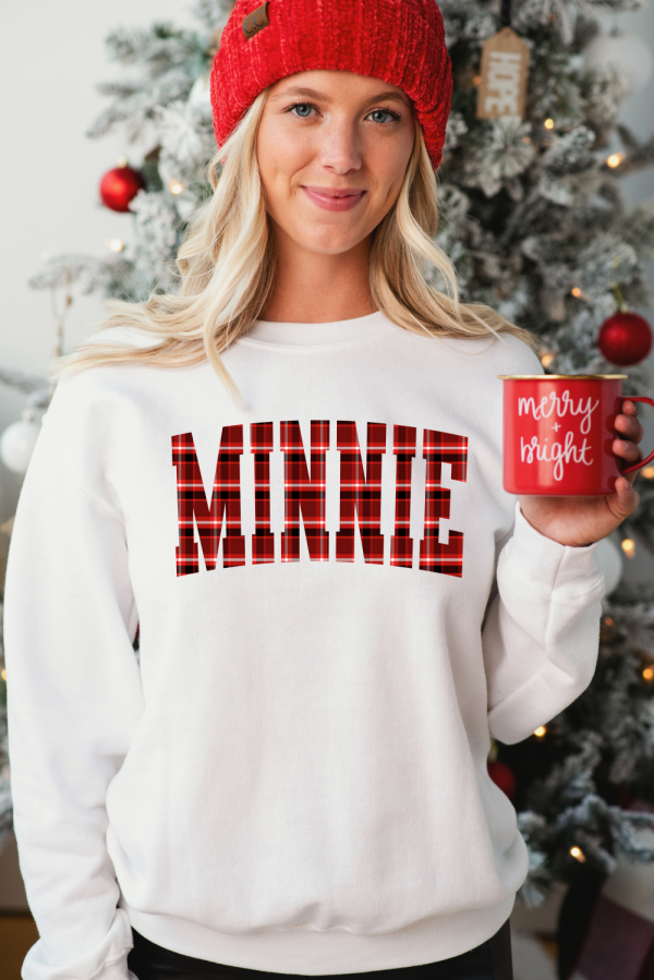 MINNIEPLAIDWHITESWEAT