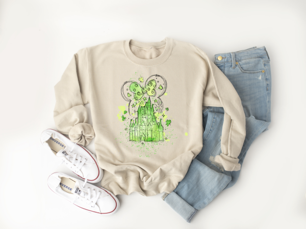 Minnie Mouse St. Patrick's Day Castle Sweatshirt