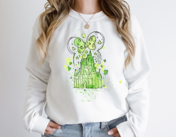 Minnie Mouse St. Patrick's Day Castle Sweatshirt