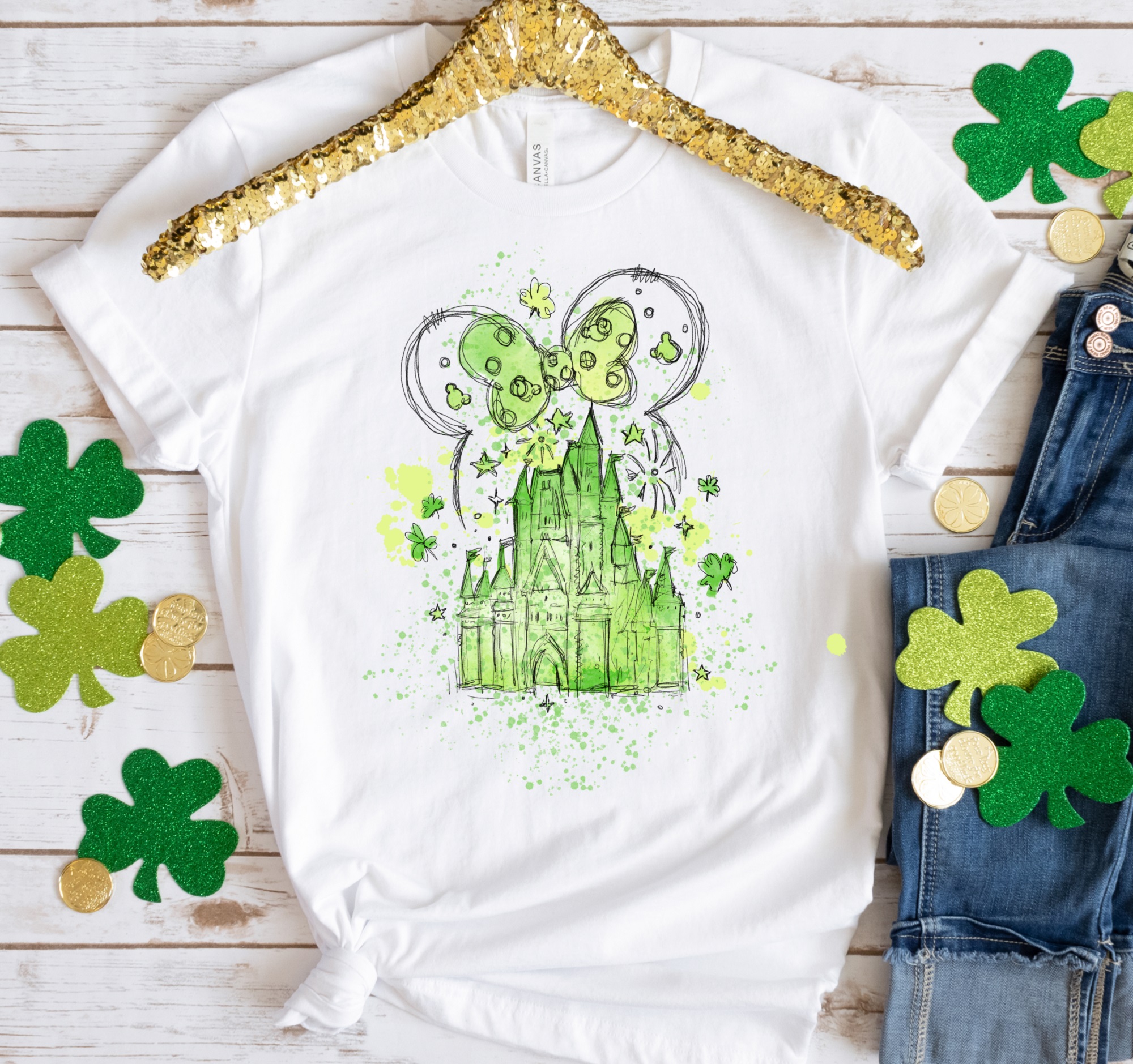 Minnie Mouse St. Patrick's Day Castle Shirt