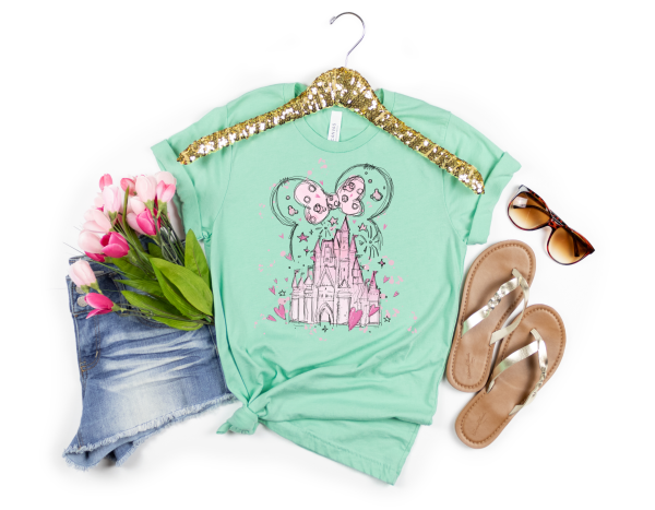 Minnie Valentine's Day castle shirt