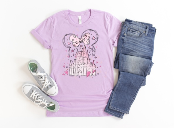 Minnie Valentine's Day castle shirt