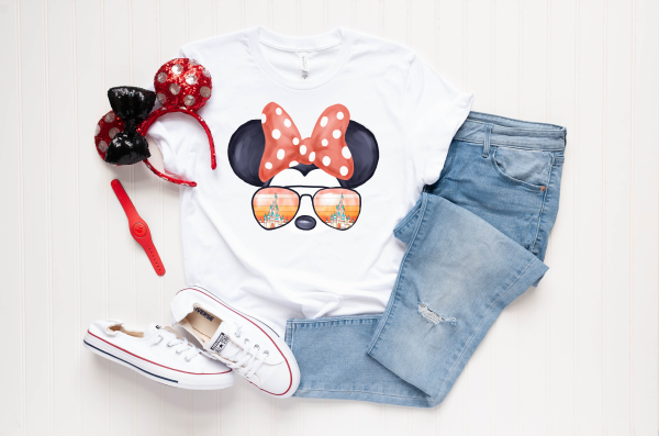 Minnie Mouse Castle Aviator glasses shirt