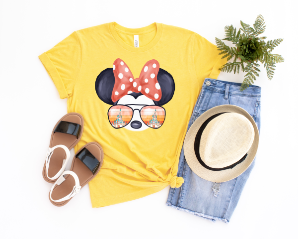 Minnie Mouse Castle Aviator glasses shirt