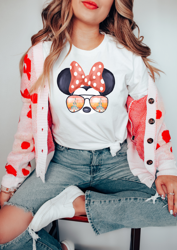 Minnie Mouse Castle Aviator glasses shirt