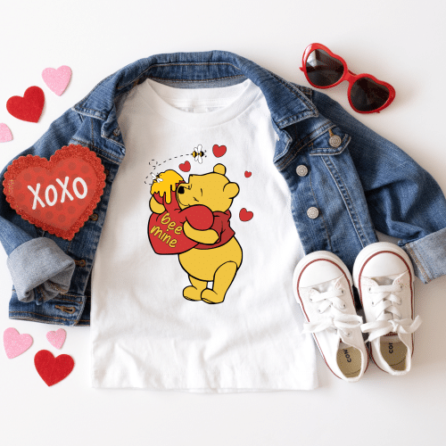 Bee Mine Pooh Valentine’s Day Shirt -Toddler & Youth