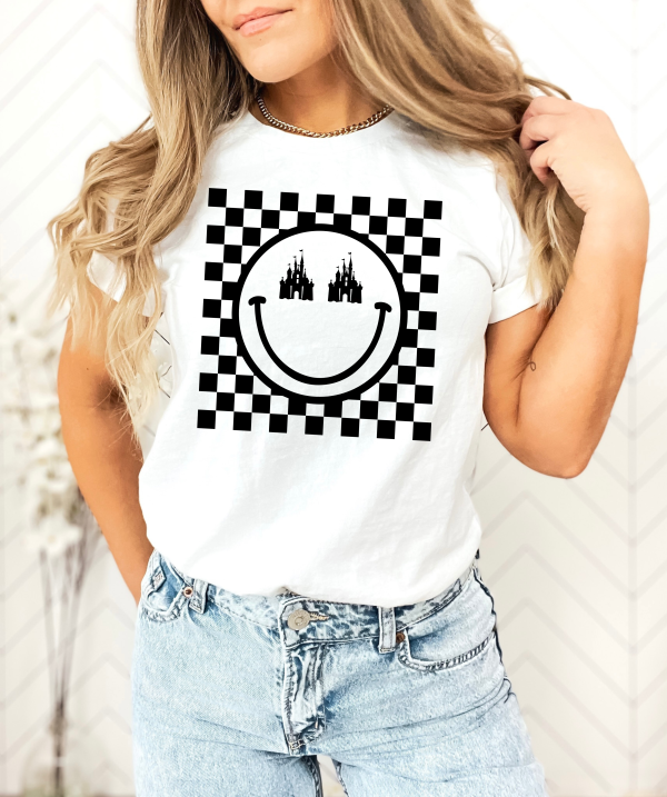 Disney castle smiley face shirt