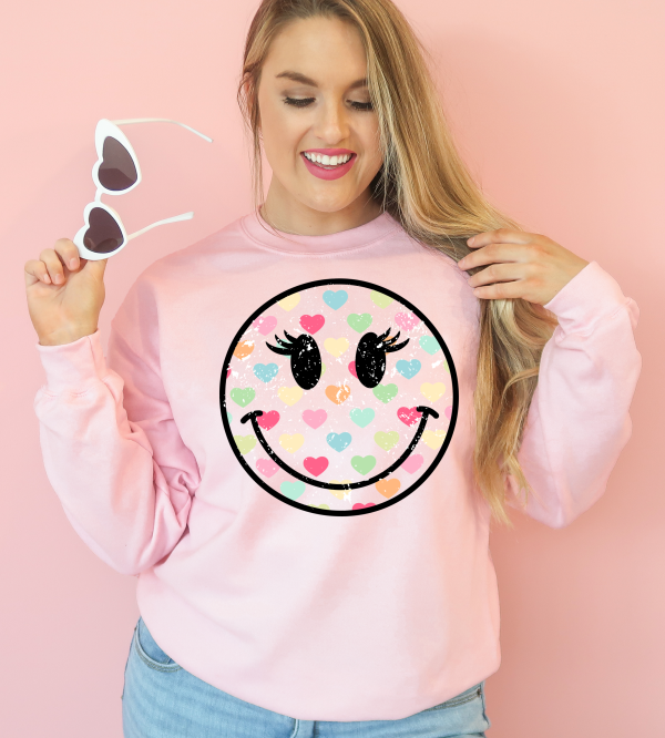 Smiley Face Valentine's Day sweatshirt