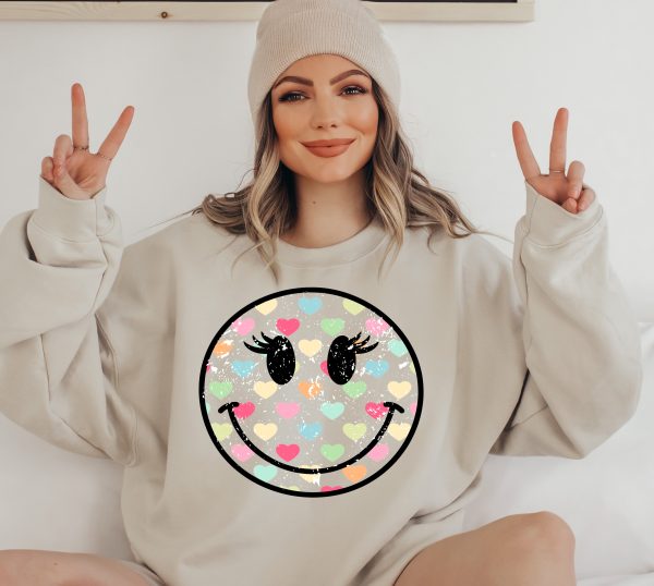 Smiley Face Valentine's Day sweatshirt