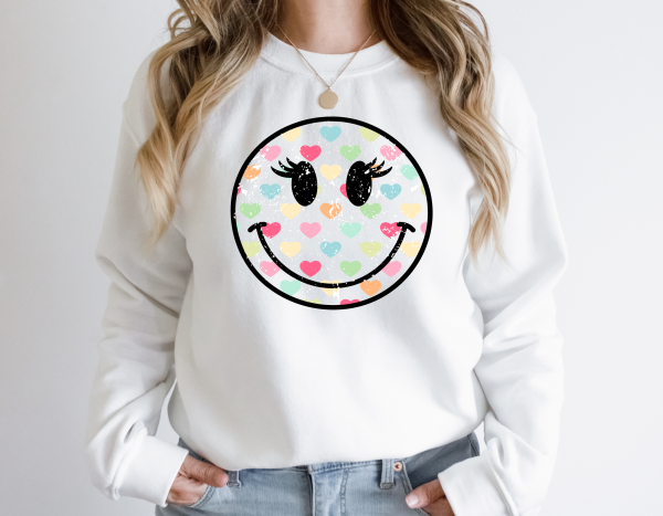 Smiley Face Valentine's Day sweatshirt