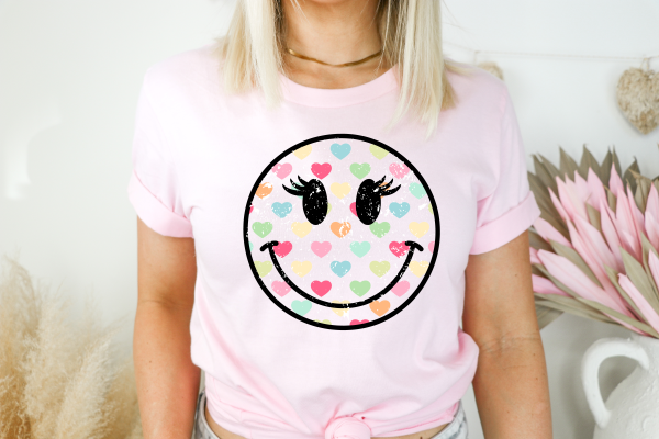 Smiley Face Hearts Valentine's Day shirt