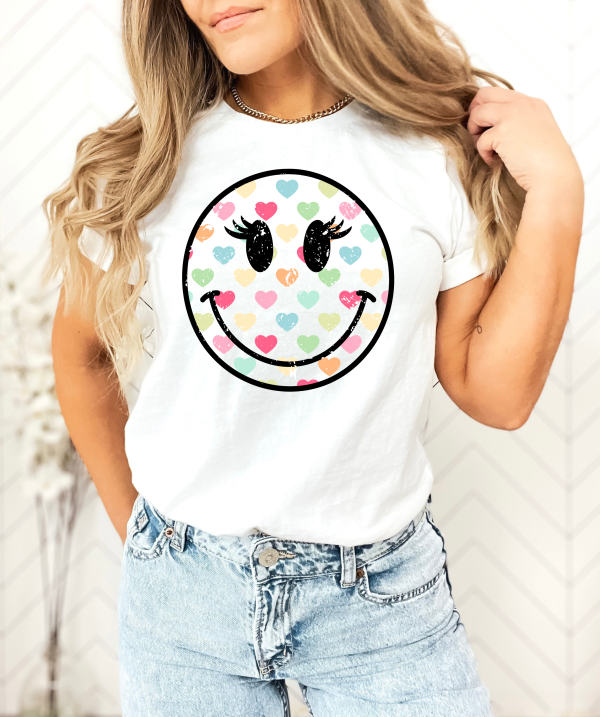 Smiley Face Hearts Valentine's Day shirt