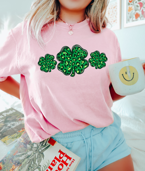 Trio Leopard Shamrock shirt