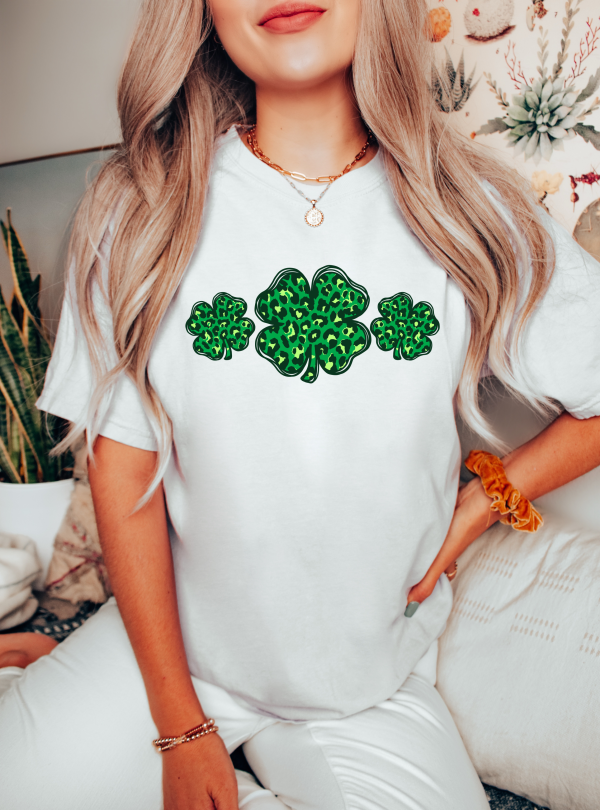 Trio Leopard Shamrock shirt