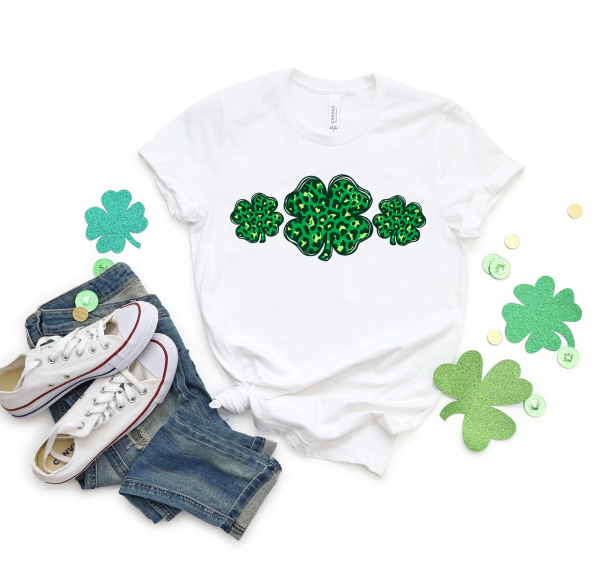 Trio Leopard Shamrock shirt