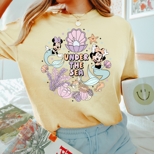 Under The Sea Minnie Mouse Comfort Colors Shirt