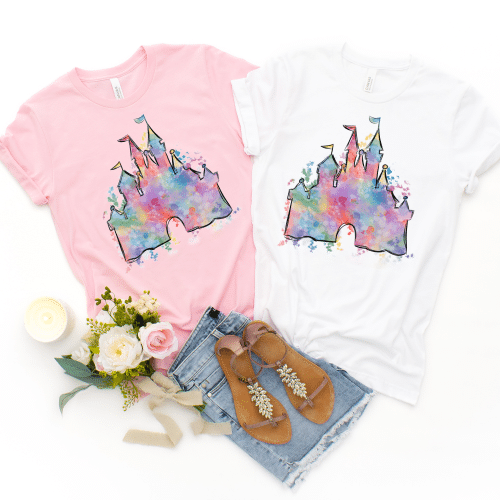 Watercolor Disney Castle Shirt