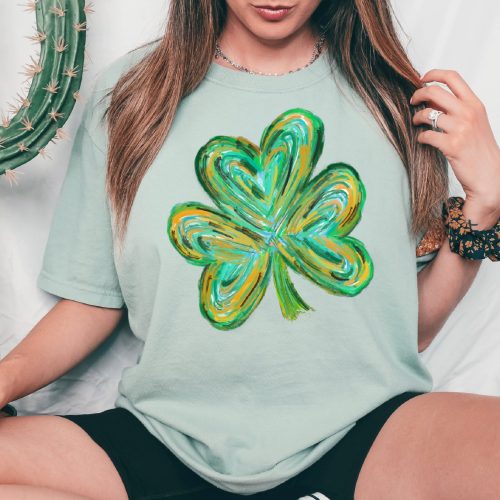 Watercolor Clover St. Patrick’s Day Comfort Colors Shirt
