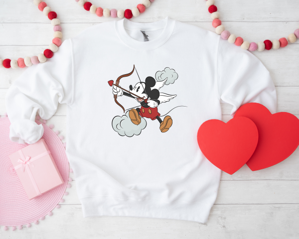 Cupid Mickey Valentine's Day Sweatshirt