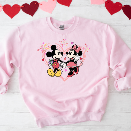Mickey and Minnie Valentine’s Day Sweatshirt