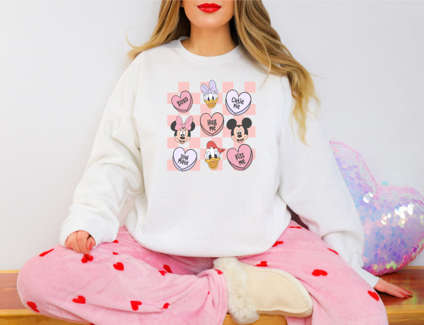 Magical Mouse Conversation Hearts Sweatshirt