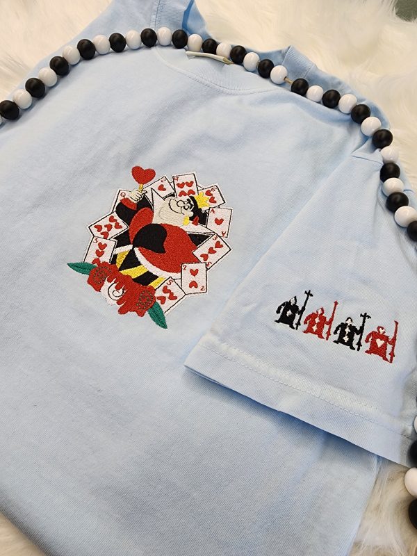 Queen Of Hearts Embroidered Shirt