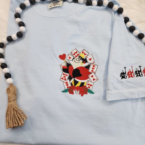 Queen Of Hearts Embroidered Shirt