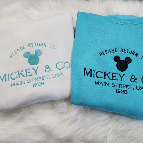 Please Return To Mickey Embroidered Sweatshirt