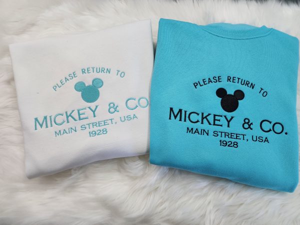 Please Return To Mickey Embroidered Sweatshirt