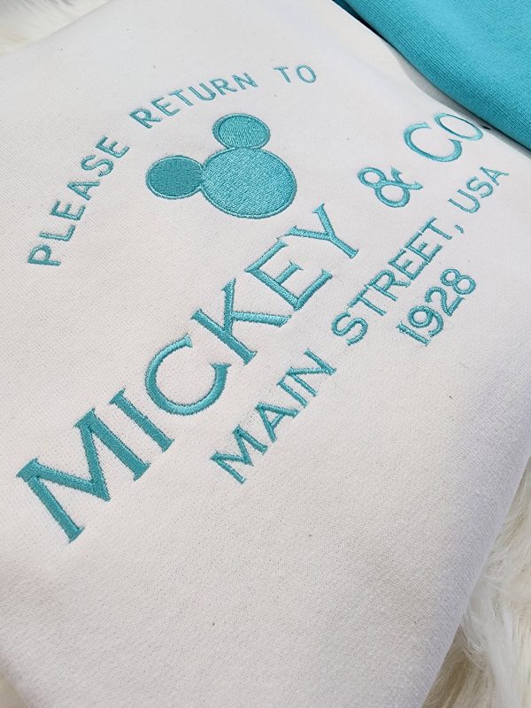 Please Return To Mickey Embroidered Sweatshirt