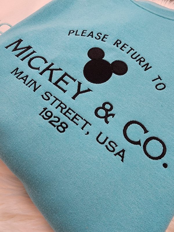 Please Return To Mickey Embroidered Sweatshirt