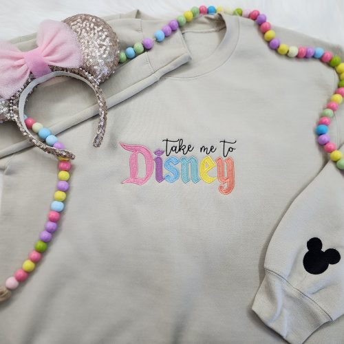 Take Me To Disney Embroidered Sweatshirt