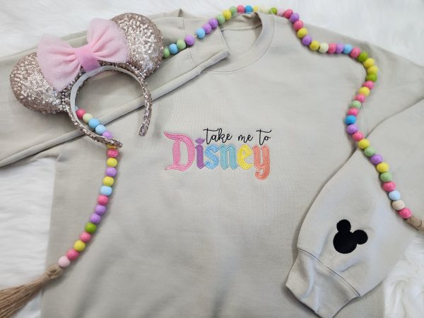 Take Me To Disney Embroidered Sweatshirt