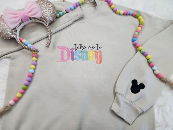 Take Me To Disney Embroidered Sweatshirt