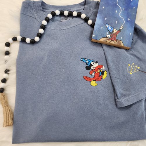 Sorcerer Mickey Embroidered Shirt