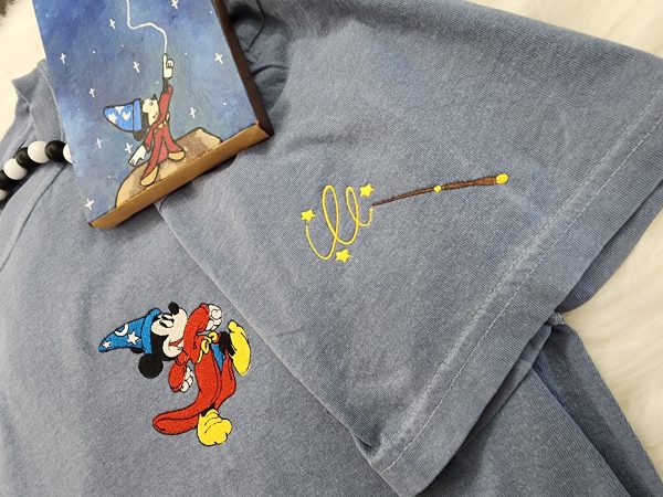 Sorcerer Mickey Embroidered Shirt