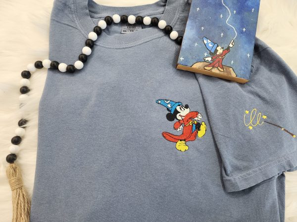 Sorcerer Mickey Embroidered Shirt