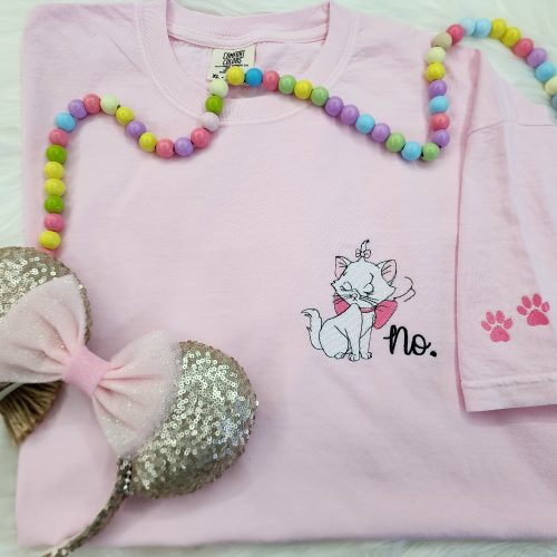 Marie Aristocats Embroidered Shirt