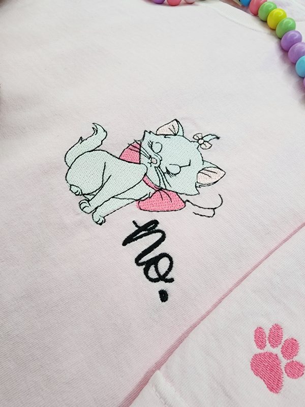 Marie Aristocats Embroidered Shirt