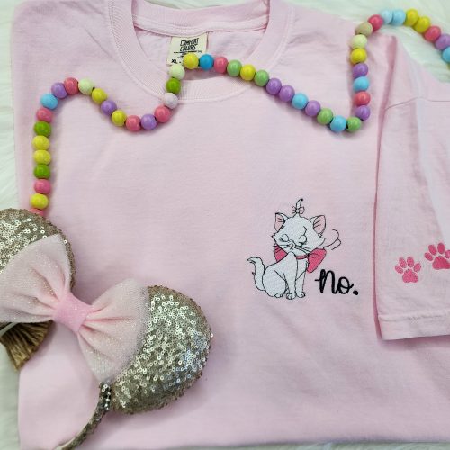 Marie Aristocats Embroidered Shirt