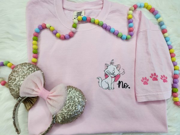 Marie Aristocats Embroidered Shirt