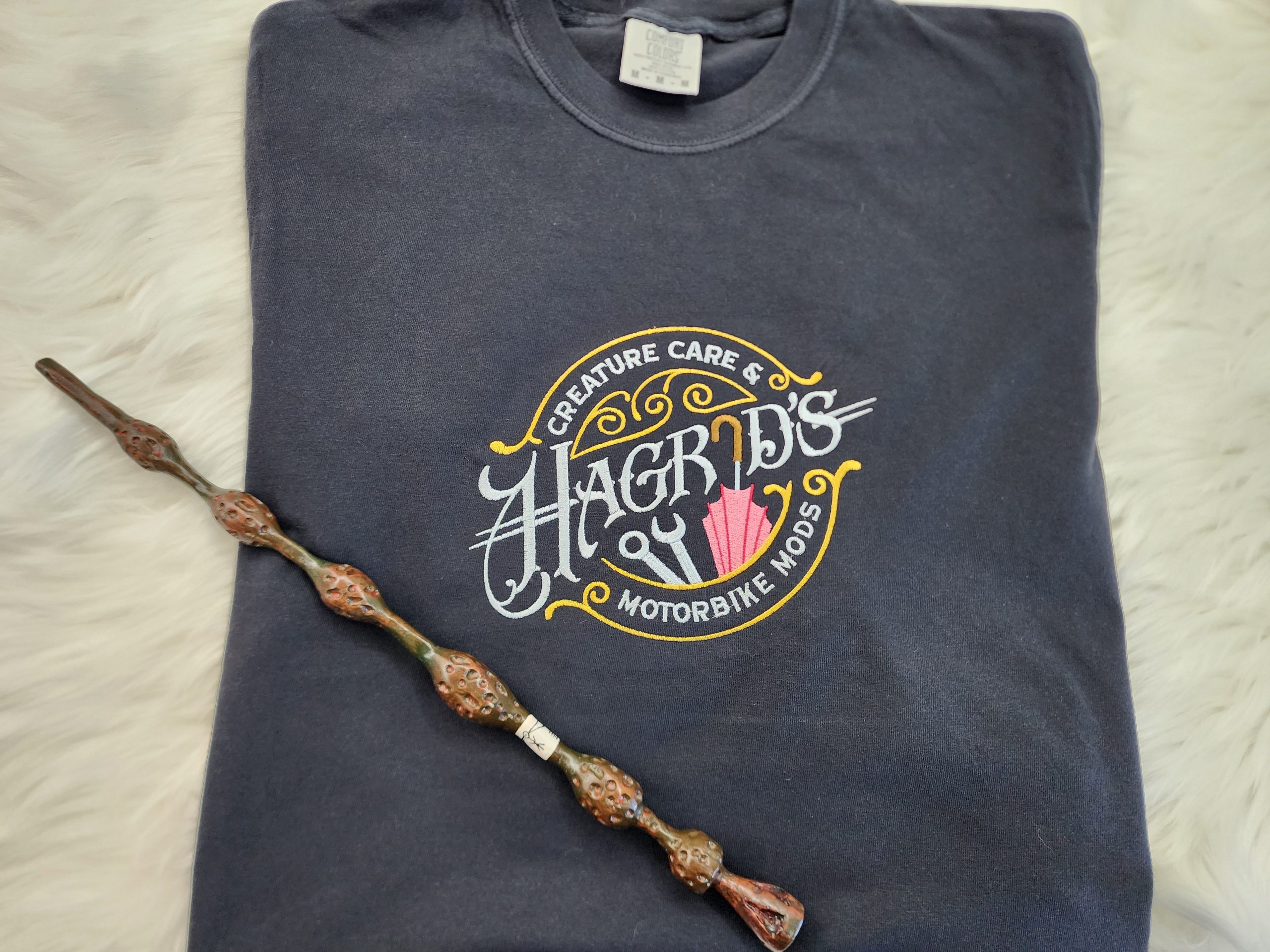 Hagrid's Motorbike Modes Embroidered Shirt