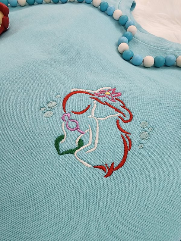 Ariel Sketch Embroidered Sweatshirt