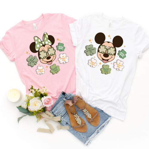 Mickey or Minnie Mouse St. Patrick’s Day Shirt -Toddler & Youth