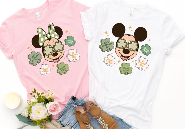 Mickey or Minnie Mouse St. Patrick's Day Shirt